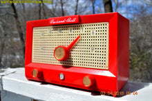 Charger l&#39;image dans la galerie, SOLD! - Feb 8, 2017 - CHERRY Red Retro Jetsons Vintage 1956 Packard Bell 5R3 AM Tube Radio Works Great! - [product_type} - Packard-Bell - Retro Radio Farm