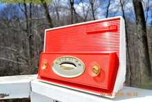 Load image into Gallery viewer, SOLD! - Jan. 10, 2018 - RED AND WHITE Retro Jetsons Vintage 1957 RCA Victor Model 1-X-3B AM Tube Radio Stunning! - [product_type} - RCA Victor - Retro Radio Farm