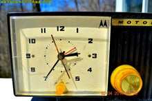 Load image into Gallery viewer, SOLD! - May 11, 2016 - BLUETOOTH MP3 Ready - EBONY Mid Century Retro Jetsons 1959 Motorola 5C11E Tube AM Clock Radio Totally Restored! - [product_type} - Motorola - Retro Radio Farm