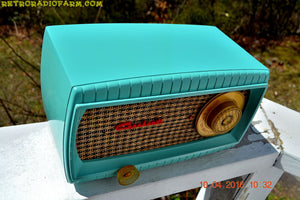 SOLD! -Apr 15,2016 - TURQUOISE AND WICKER Retro Vintage 1949 Capehart Model 3T55B AM Tube Radio Totally Restored! - [product_type} - Capehart - Retro Radio Farm