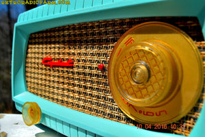 SOLD! -Apr 15,2016 - TURQUOISE AND WICKER Retro Vintage 1949 Capehart Model 3T55B AM Tube Radio Totally Restored! - [product_type} - Capehart - Retro Radio Farm