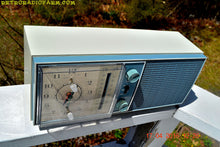 Charger l&#39;image dans la galerie, SOLD! - May 4, 2016 - SLATE BLUE Mid Century Antique Retro Vintage 1963 RCA Victor Model RGS19A AM/FM Tube Clock Radio Works Great! - [product_type} - RCA Victor - Retro Radio Farm