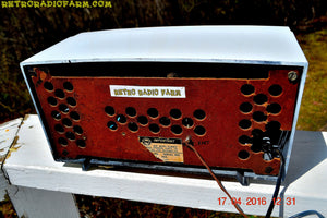 SOLD! - May 10, 2016 - ALPINE WHITE Mid Century Retro Antique 1952 Airline Model BR-1558B Tube AM Radio Works! - [product_type} - Airline - Retro Radio Farm