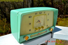 Load image into Gallery viewer, SOLD! - Oct 7, 2016 - MINT GREEN Retro Mid Century 1955 Westinghouse Model H-548T5 AM Tube Radio Alarm Clock Totally Restored! - [product_type} - Westinghouse - Retro Radio Farm