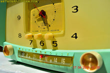 Charger l&#39;image dans la galerie, SOLD! - Oct 7, 2016 - MINT GREEN Retro Mid Century 1955 Westinghouse Model H-548T5 AM Tube Radio Alarm Clock Totally Restored! - [product_type} - Westinghouse - Retro Radio Farm