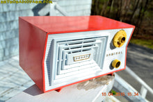 Load image into Gallery viewer, SOLD! - June 7, 2016 - SALMON and White Mid Century Retro Antique 1956 Admiral Model 5C41 Tube AM Radio Totally Restored! - [product_type} - Admiral - Retro Radio Farm