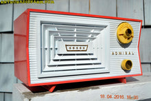 画像をギャラリービューアに読み込む, SOLD! - June 7, 2016 - SALMON and White Mid Century Retro Antique 1956 Admiral Model 5C41 Tube AM Radio Totally Restored! - [product_type} - Admiral - Retro Radio Farm