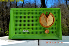 Load image into Gallery viewer, SOLD! - Apr 12, 2017 - BLUETOOTH MP3 READY - Grasshopper Green Retro Jetsons Vintage 1955 Arvin 951T AM Tube Radio Works Great! - [product_type} - Arvin - Retro Radio Farm