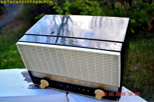 SOLD! - Sept 28, 2016 - BLUETOOTH MP3 READY - Black and White Retro Jetsons Vintage 1954 RCA Victor Model X212 AM Tube Radio Works Great! - [product_type} - RCA Victor - Retro Radio Farm