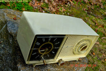 Load image into Gallery viewer, SOLD! - May 25, 2016 - BLUETOOTH MP3 READY - Ivory Beige Mid Century Jetsons 1959 General Electric Model C-435A Tube AM Clock Radio Totally Restored! - [product_type} - General Electric - Retro Radio Farm