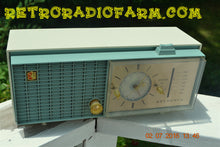 Load image into Gallery viewer, SOLD! - Nov 14, 2016 - SLATE BLUE Mid Century Retro Jetsons 1964 Sylvania Model AK22 Tube AM Clock Radio Totally Restored! - [product_type} - Sylvania - Retro Radio Farm