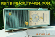 画像をギャラリービューアに読み込む, SOLD! - Nov 14, 2016 - SLATE BLUE Mid Century Retro Jetsons 1964 Sylvania Model AK22 Tube AM Clock Radio Totally Restored! - [product_type} - Sylvania - Retro Radio Farm
