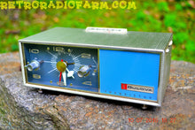 Load image into Gallery viewer, SOLD! - August 22, 2016 - STAINLESS STEEL Retro Vintage Mini Travel 1966 Bulova Series 130 Transistor Clock Radio Looks So Cool! - [product_type} - Bulova - Retro Radio Farm