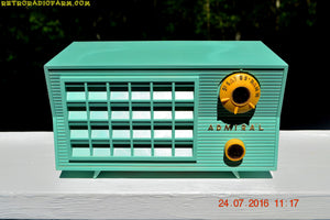 SOLD! - Aug 7, 2016 - BLUETOOTH MP3 Ready - Pistachio Green Antique Mid Century Vintage 1955 Admiral 5R3 AM Tube Radio Sounds Great! - [product_type} - Admiral - Retro Radio Farm