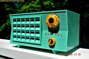 SOLD! - Aug 7, 2016 - BLUETOOTH MP3 Ready - Pistachio Green Antique Mid Century Vintage 1955 Admiral 5R3 AM Tube Radio Sounds Great!