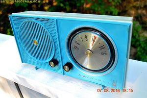 SOLD! - Sept 1, 2016 - BLUETOOTH MP3 READY - Sky Blue Beauty Mid Century Retro 1962 Motorola Model A23B Tube AM Radio Totally Restored! - [product_type} - Motorola - Retro Radio Farm