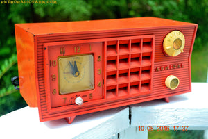 SOLD! - Oct 19, 2016 - BLUETOOTH MP3 Ready - Original Factory Cimarron Red Admiral Model 5S35N AM Tube Radio