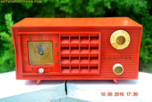 Charger l&#39;image dans la galerie, SOLD! - Oct 19, 2016 - BLUETOOTH MP3 Ready - Original Factory Cimarron Red Admiral Model 5S35N AM Tube Radio - [product_type} - Admiral - Retro Radio Farm