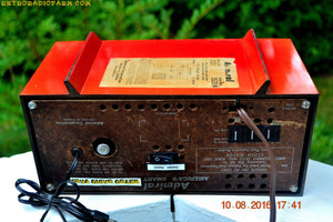 SOLD! - Oct 19, 2016 - BLUETOOTH MP3 Ready - Original Factory Cimarron Red Admiral Model 5S35N AM Tube Radio - [product_type} - Admiral - Retro Radio Farm