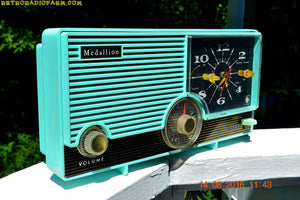 SOLD! - Jan 25, 2017 - LAGUNA AQUA Mid Century Vintage 1959 Medallion Model 5583 Tube Radio Probably Only One In Existence! - [product_type} - Medallion - Retro Radio Farm
