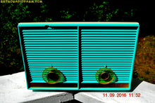 Charger l&#39;image dans la galerie, SOLD! - Dec 10. 2017 - TURQUOISE Twin Speaker Retro Vintage 1959 Philco Model J-845-124 AM Tube Radio Totally Restored! - [product_type} - Philco - Retro Radio Farm