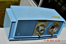 Charger l&#39;image dans la galerie, SOLD! - Sept 17, 2016 - BLUE on Blue Mid Century Retro 1963 Motorola Model C19B60 Tube AM Clock Radio Totally Restored! - [product_type} - Motorola - Retro Radio Farm
