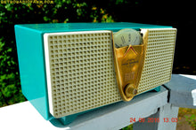 Load image into Gallery viewer, SOLD! - Dec 13, 2016 - ABSOLUTELY TURQUOISE Twin Speaker Retro Vintage 1959 Philco Model E-816-124 AM Tube Radio Totally Restored! - [product_type} - Philco - Retro Radio Farm