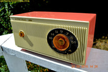 Charger l&#39;image dans la galerie, SOLD! - Jan 25, 2017 - CORAL PINK and White Mid Century Retro 1959 Admiral Model 3012A Tube AM Radio Totally Restored! - [product_type} - Admiral - Retro Radio Farm