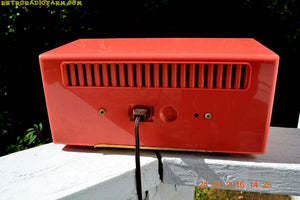 SOLD! - Jan 25, 2017 - CORAL PINK and White Mid Century Retro 1959 Admiral Model 3012A Tube AM Radio Totally Restored! - [product_type} - Admiral - Retro Radio Farm