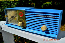 Charger l&#39;image dans la galerie, SOLD! - Dec 15, 2016 - CORNFLOWER BLUE Bi-level Retro Jetsons 1957 Motorola 57CD Tube AM Clock Radio Some Issues - [product_type} - Motorola - Retro Radio Farm