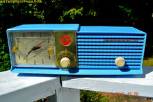 Charger l&#39;image dans la galerie, SOLD! - Apr 15, 2017 - CORNFLOWER BLUE Bi-level Retro Jetsons 1957 Motorola 57CD Tube AM Clock Radio Some Issues - [product_type} - Motorola - Retro Radio Farm
