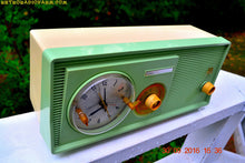 Load image into Gallery viewer, SOLD! - Dec 18, 2016 - PASTEL GREEN Retro Jetsons 1958 Motorola 5C23GW Tube AM Clock Radio Beautiful! - [product_type} - Motorola - Retro Radio Farm