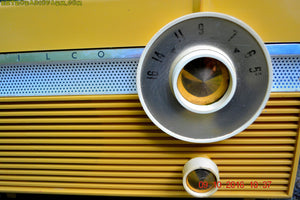 SOLD! - July 30, 2017 - MAIZE YELLOW Mid Century Jet Age Retro 1959 Philco Model E-812-124 Tube AM Radio Totally Awesome!! - [product_type} - Philco - Retro Radio Farm
