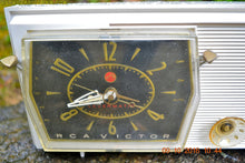 Load image into Gallery viewer, SOLD! - Sept 20, 2017 - PAPER WHITE Mid Century Retro RCA Victor C-4E Clock Radio 1959 Tube AM Clock Radio Works Great! - [product_type} - RCA Victor - Retro Radio Farm