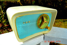 Load image into Gallery viewer, SOLD! - Jan 30, 2017 - SO JETSONS LOOKING Retro Vintage Turquoise and White 1959 CBS Model T201 AM Tube Radio So Cute! - [product_type} - CBS - Retro Radio Farm