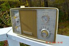 Load image into Gallery viewer, SOLD! - Apr 15, 2017 - GOLD and Ivory Mid Century Retro Vintage 1966 Magnavox Model C006 Mardi Gras Tube Clock Radio Kinda Rough Shape - [product_type} - Magnavox - Retro Radio Farm