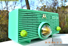 画像をギャラリービューアに読み込む, SOLD! - Dec 9, 2017 - SEA GREEN Mid Century Retro Jetsons 1957 Motorola 56H Turbine Tube AM Radio Works Amazing! - [product_type} - Motorola - Retro Radio Farm