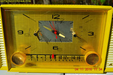 Load image into Gallery viewer, SOLD! - Feb 8, 2017 - AUTUMN GOLD Retro Jetsons 1959 Admiral 296 Tube AM Clock Radio Sounds Great! Rare Color! - [product_type} - Admiral - Retro Radio Farm