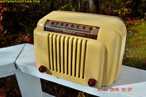 SOLD! - Dec 3, 2016 - SMART LOOKING 1947 Ivory Bendix Aviation Model 110W Bakelite AM Tube AM Radio Works Great! - [product_type} - Bendix Aviation - Retro Radio Farm