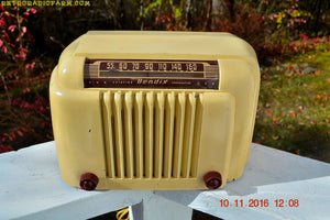 SOLD! - Dec 3, 2016 - SMART LOOKING 1947 Ivory Bendix Aviation Model 110W Bakelite AM Tube AM Radio Works Great! - [product_type} - Bendix Aviation - Retro Radio Farm