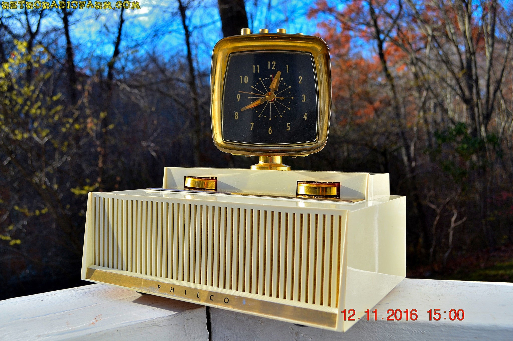 SOLD! - Dec 25, 2016 - PLAN 9 FROM OUTER SPACE 1958 Philco Predicta Model H765-124 Tube AM Clock Radio - Iconic~! - [product_type} - Philco - Retro Radio Farm