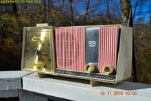 画像をギャラリービューアに読み込む, SOLD!- Dec 15, 2016 - DAISY PINK and Beige Motorola C18 Clock Radio 1963 Tube AM Clock Radio Totally Restored! Rare! - [product_type} - Motorola - Retro Radio Farm