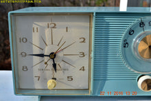 Charger l&#39;image dans la galerie, SOLD! - Nov 26, 2016 - BLUETOOTH MP3 READY - Powder Blue Mid Century Jetsons 1959 General Electric Model C-404B Tube AM Clock Radio Near Mint! - [product_type} - General Electric - Retro Radio Farm