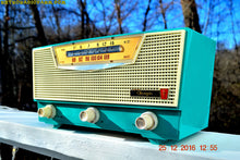 Load image into Gallery viewer, SOLD! - Mar 30, 2017 - AQUAMARINE AM/FM Retro Vintage Mid Century Olympic Model FM-15 Tube Radio Rare, Functional and Near Mint Condition! - [product_type} - Olympic - Retro Radio Farm