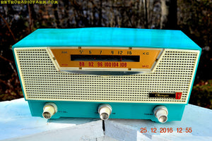 SOLD! - Mar 30, 2017 - AQUAMARINE AM/FM Retro Vintage Mid Century Olympic Model FM-15 Tube Radio Rare, Functional and Near Mint Condition! - [product_type} - Olympic - Retro Radio Farm
