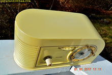 Charger l&#39;image dans la galerie, SOLD! - Jan 29, 2017 - IVORY and GOLD Golden Age Art Deco 1948 Continental Model 1600 AM Tube Clock Radio Totally Restored! - [product_type} - Continental - Retro Radio Farm