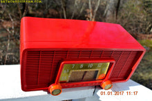 Load image into Gallery viewer, SOLD! - Jan 8, 2017 - CARDINAL RED Retro Space Age 1955 Sylvania Model 518 Tube AM Radio Excellent Condition! - [product_type} - Sylvania - Retro Radio Farm