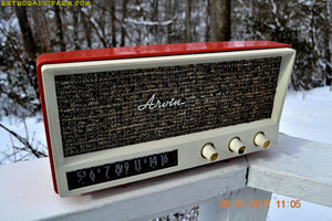 SOLD! - Sept 1, 2017 - CORAL PINK Mid Century Vintage 1959 Arvin Model 2585 Tube Radio Almost Mint and Very Sweet! - [product_type} - Arvin - Retro Radio Farm