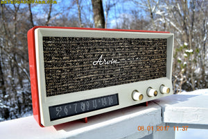 SOLD! - Sept 1, 2017 - CORAL PINK Mid Century Vintage 1959 Arvin Model 2585 Tube Radio Almost Mint and Very Sweet! - [product_type} - Arvin - Retro Radio Farm