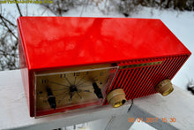 Load image into Gallery viewer, SOLD! - Apr 28, 2017 - CARDINAL Red Retro Jetsons 1957 Motorola Model 56CS34 Tube AM Clock Radio Totally Restored! - [product_type} - Motorola - Retro Radio Farm